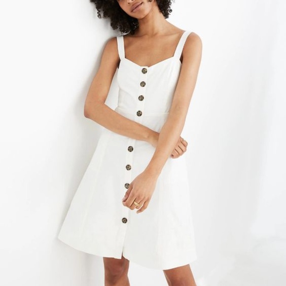Madewell Button-Front Tank Dress - Picture 4 of 6